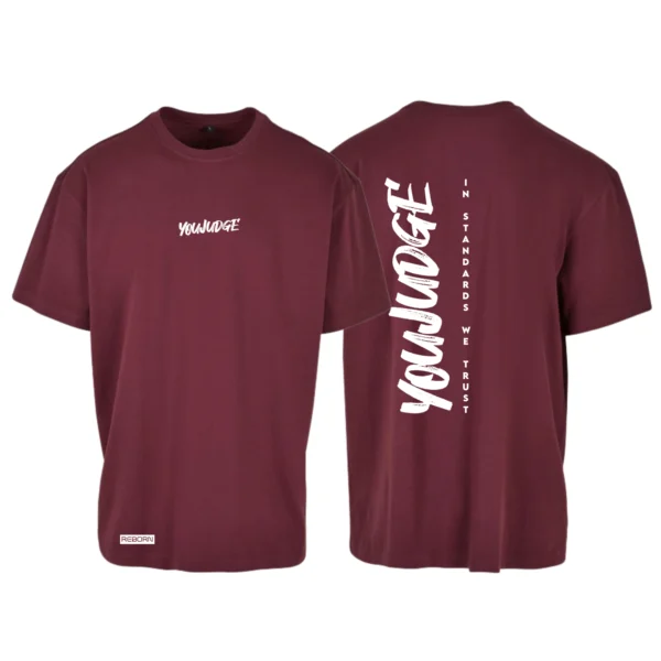 Tshirt oversize YouJudge Burgundy