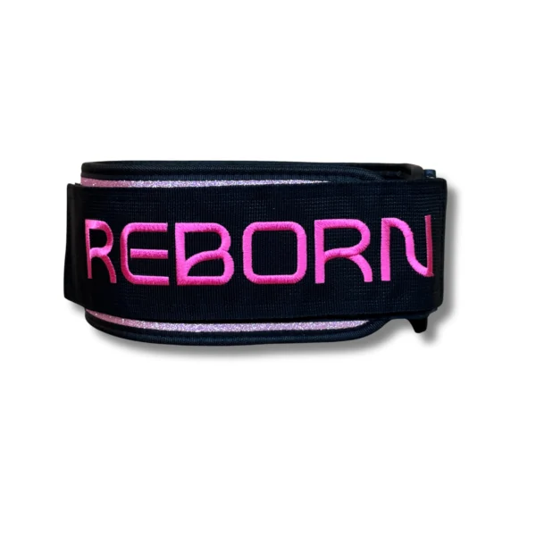 Ceinture Haltérophilie Crossfit Pink Shiny Paillettes Reborn