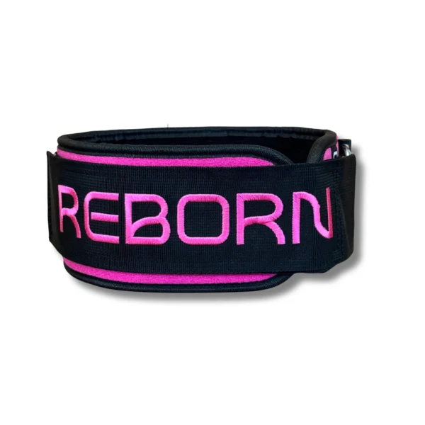 Ceinture Haltérophilie Crossfit Pink Velcro Reborn