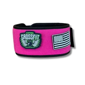 Ceinture Haltérophilie Crossfit Pink Velcro Reborn